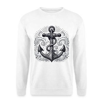 ancre navire ancre ancre Cool Maritime cadeau - Sweat-shirt Unisexe - blanc - Devant