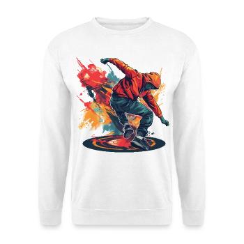 Breakdancer Graffiti - Sweat-shirt Unisexe - blanc - Devant