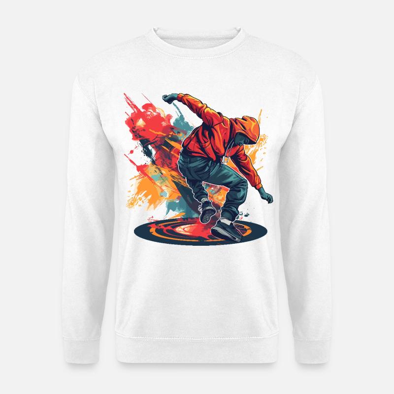 Breakdancer Graffiti - Unisex Pullover - Weiß