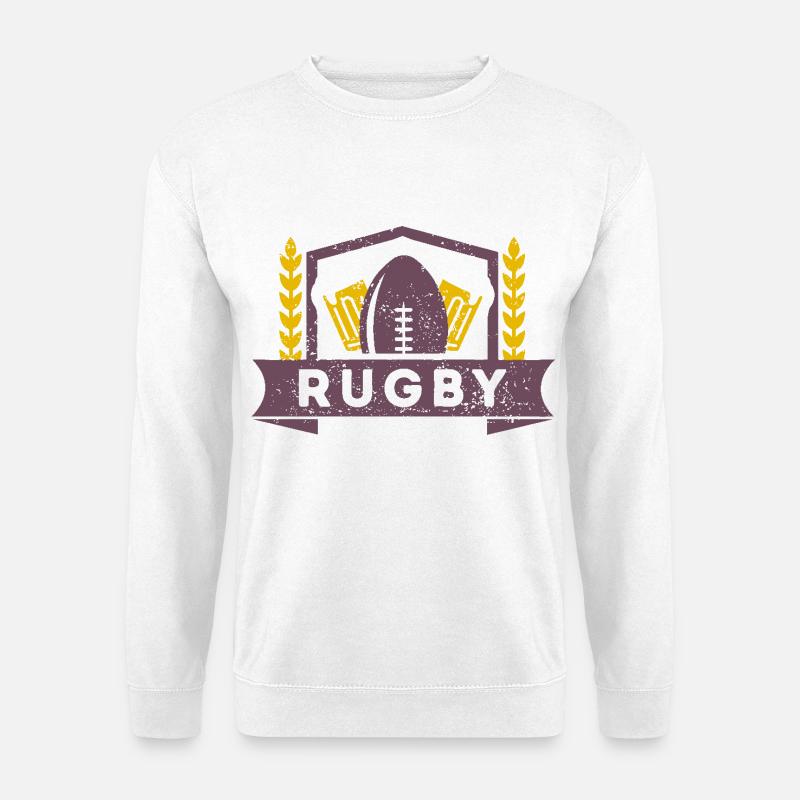 Rugby & Beer – Game Day Essentials - Unisex Pullover - Weiß