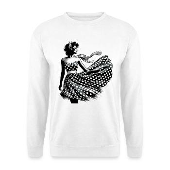 Rockabilly Woman Summer Dress Dress Wind Gift - Unisex Sweatshirt - white - Front