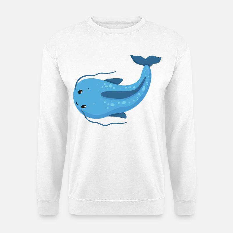 Unverwechselbarer Wels - Unisex Pullover - Weiß