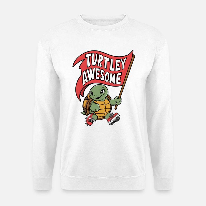 Turtley Awesome Flag Turtle - Unisex Pullover - Weiß