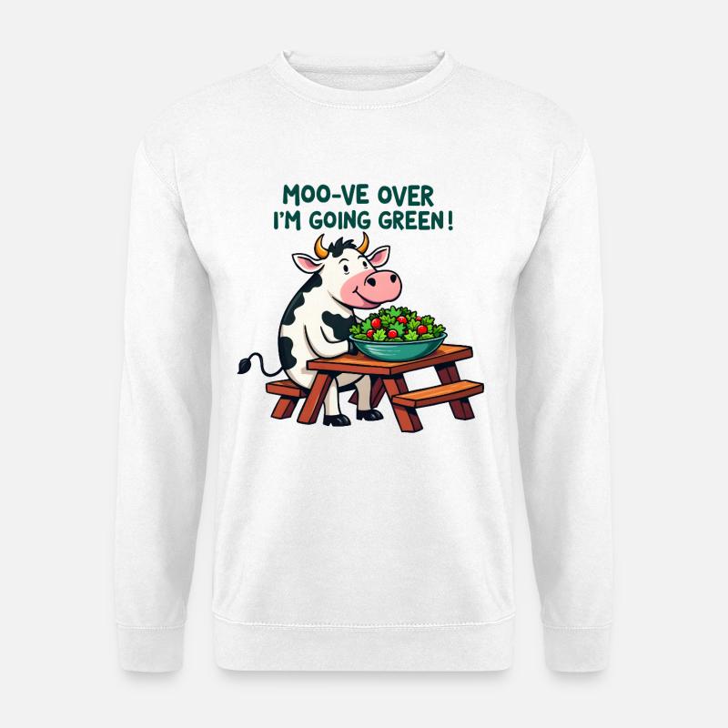 Moo-ve Over, I’m Going Green! - Unisex Pullover - Weiß