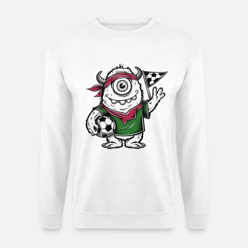 3 MonsterFussball - Unisex Pullover - Weiß