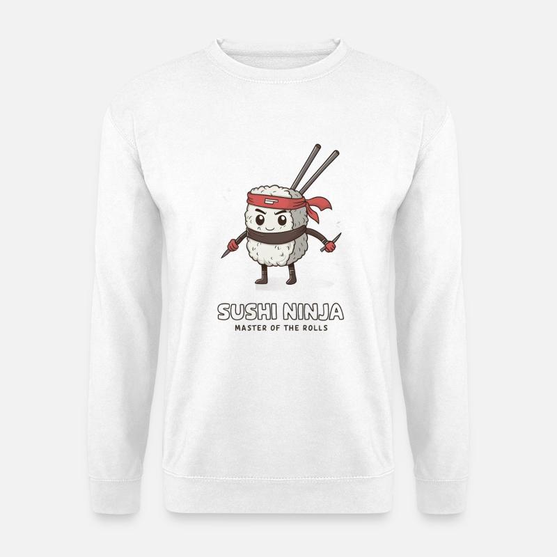 Sushi Ninja - Master of the Rolls - Unisex Pullover - Weiß