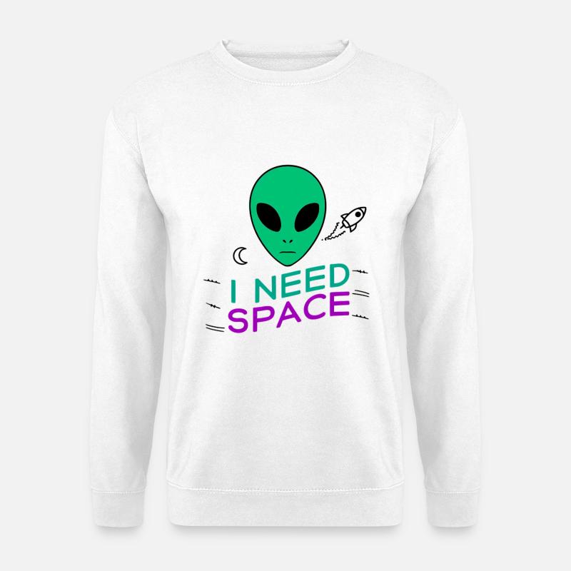 I Need Space - Unisex Pullover - Weiß