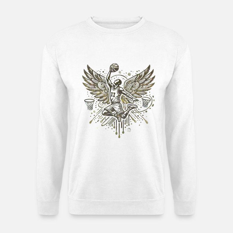 Flügelbasketballer Graffiti - Unisex Pullover - Weiß