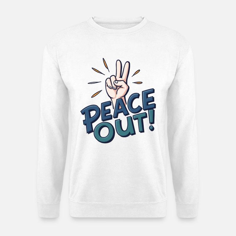 Peace Out Hand - Unisex Pullover - Weiß