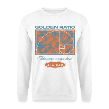 Golden Ratio – Fibonacci knows best - Unisex Sweatshirt - white - Front