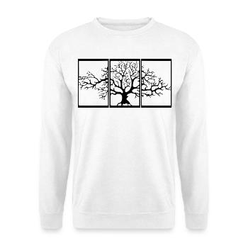 Nature View (Black) - Unisex Sweatshirt - white - Front