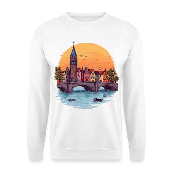 Amsterdam Skyline -  - Unisex Pullover - Weiß - Vorne