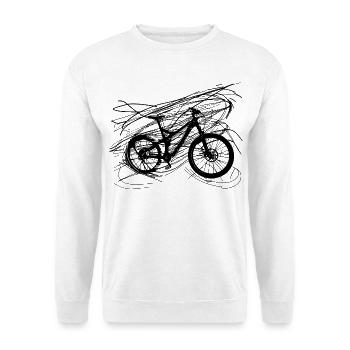 Bicycle Line Art - Unisex Sweatshirt - white - Front