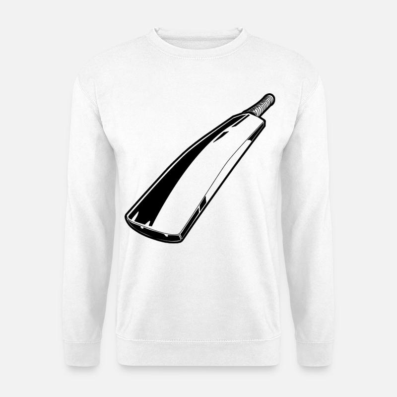 Kricketschläger Skizze - Unisex Pullover - Weiß