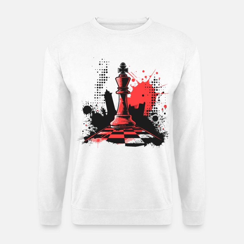 Schachfiguren Graffiti - Unisex Pullover - Weiß