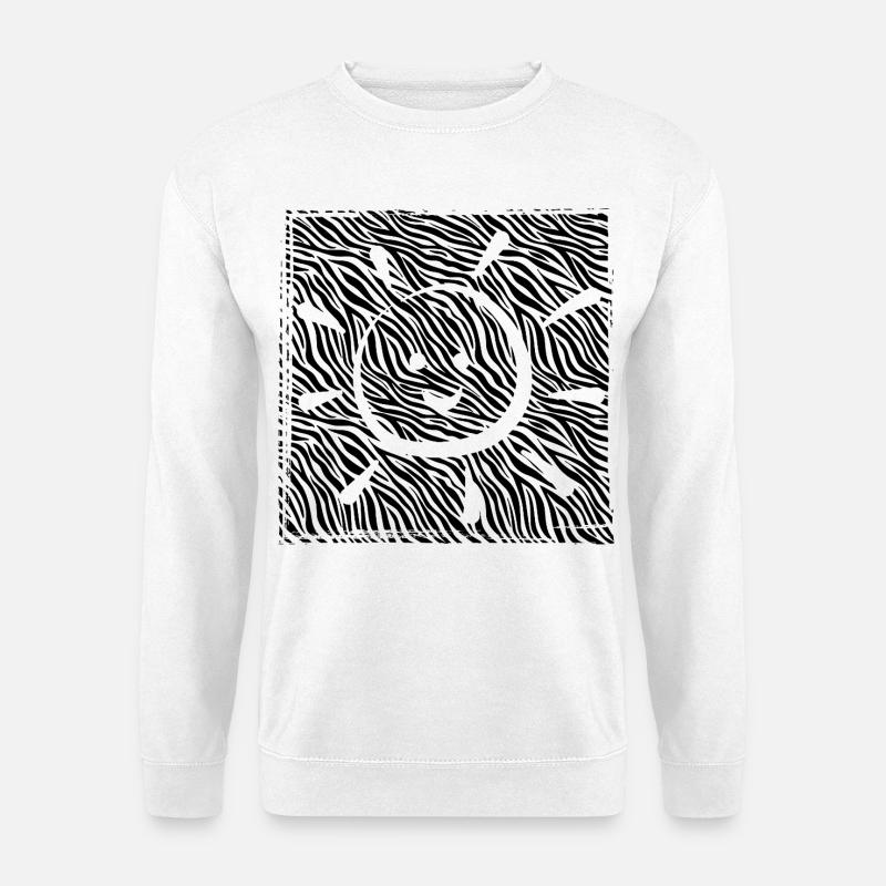 Zebra Sonne - Unisex Pullover - Weiß