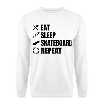 Routine quotidienne du skateur - Sweat-shirt Unisexe - blanc - Devant