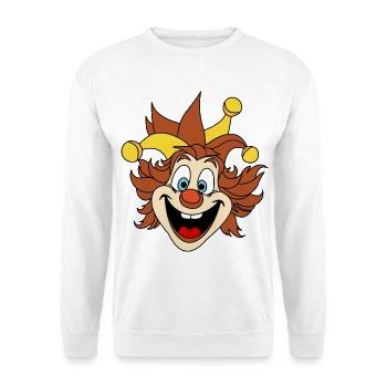 Carnaval Clown Sourire Carnaval Parade Costume - Sweat-shirt Unisexe - blanc - Devant