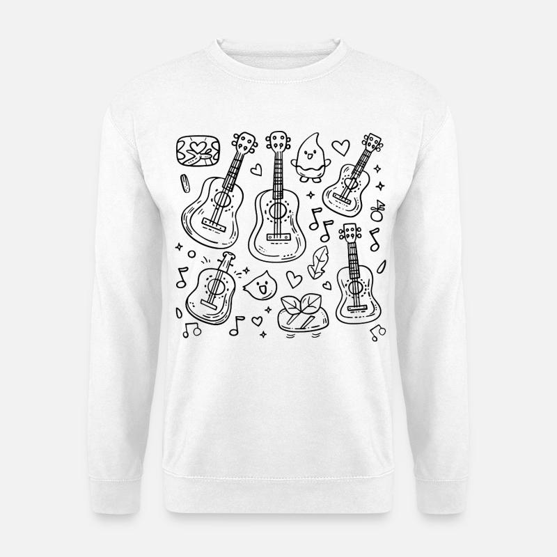 Ukulele Comic Style - Unisex Sweatshirt - white