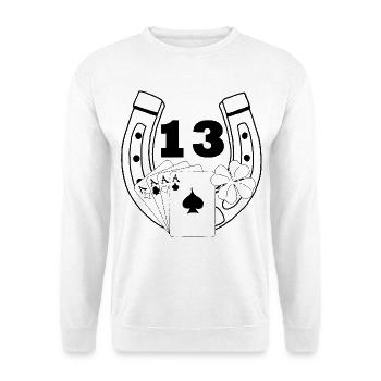 Luck (Black) - Unisex Sweatshirt - white - Front