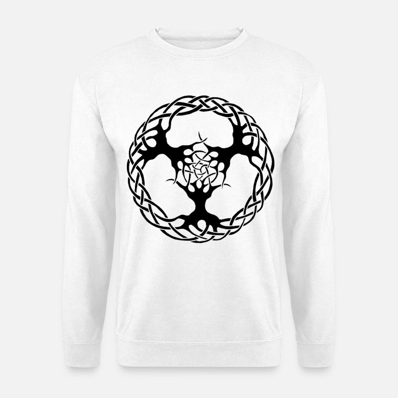 Links zur Natur (schwarz) - Unisex Pullover - Weiß