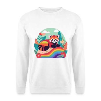 Rainbow Panda at Rest - Unisex Sweatshirt - white - Front