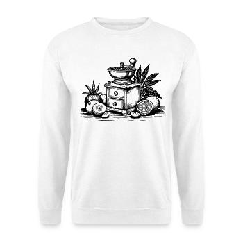 Minimalist forest illustration with pastel shades - Unisex Sweatshirt - white - Front