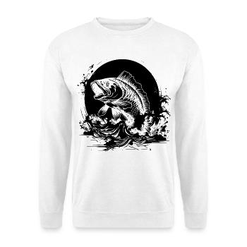 Croquis de pêche - Sweat-shirt Unisexe - blanc - Devant