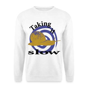 Relaxed Snail – Taking It Slow - Unisex Sweatshirt - white - Front