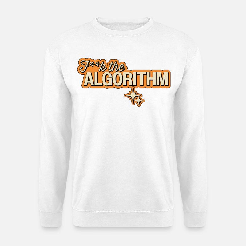 Fk the Algorithm – Digital Rebellion - Unisex Sweatshirt - white