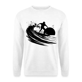 Surfeur - Sweat-shirt Unisexe - blanc - Devant