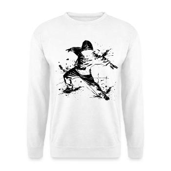 Breakdancer Graffiti - Unisex Pullover - Weiß - Vorne