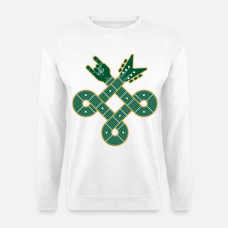 Celtic Knot Guitar - Unisex Pullover - Weiß