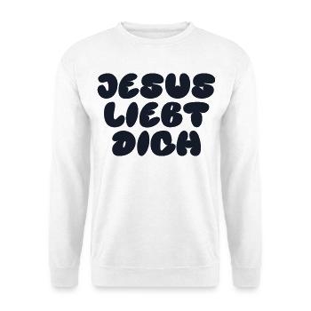 JESUS LIEBT DICH - Unisex Pullover - Weiß - Vorne