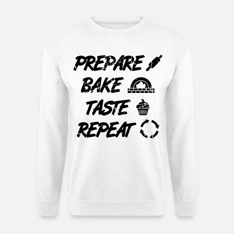 Lustiges Backen Zitat - Unisex Pullover - Weiß