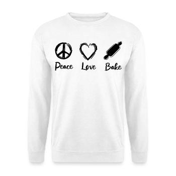 Ich liebe Backen - Unisex Pullover - Weiß - Vorne