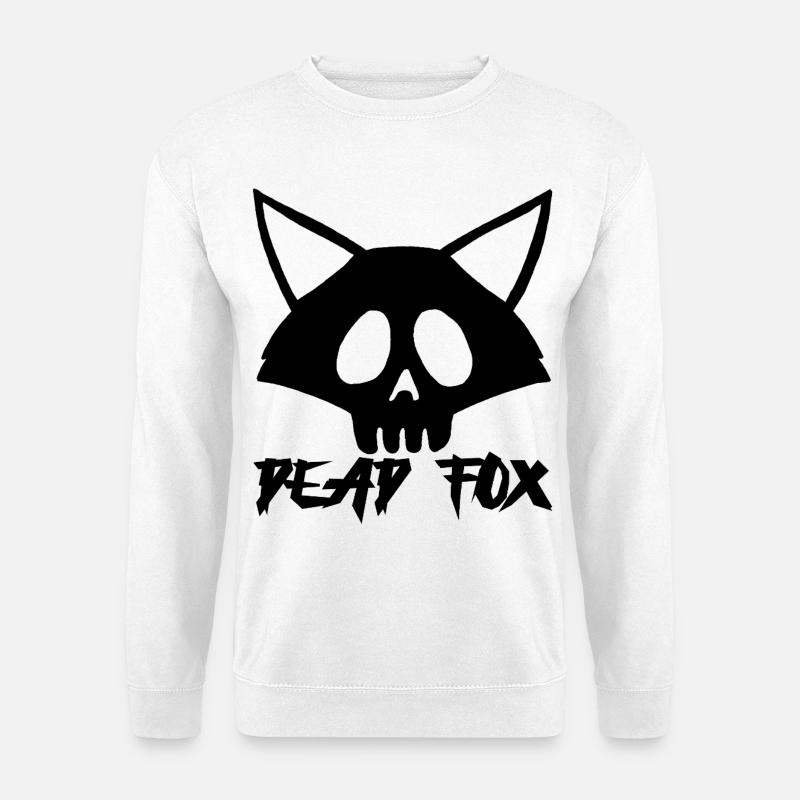 Black Fox Skull - Unisex Sweatshirt - white