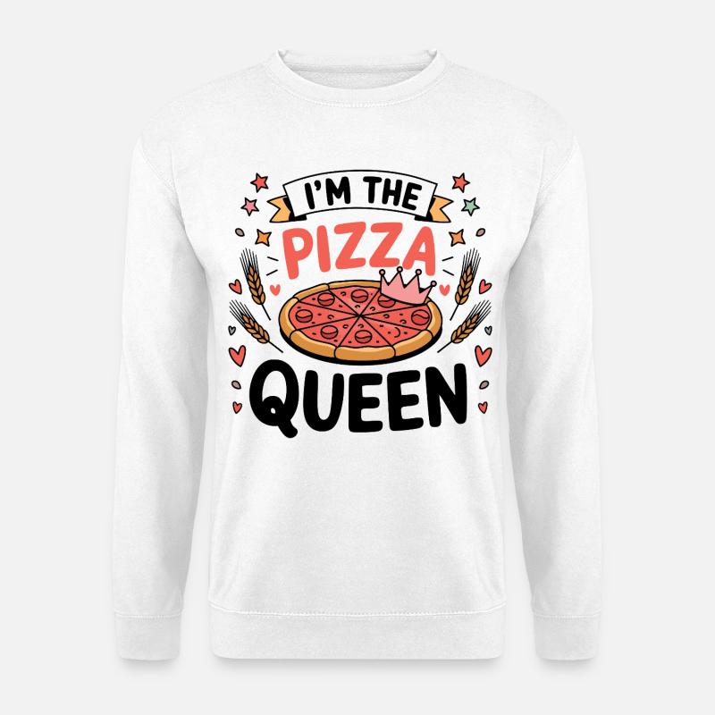 Ich bin die Pizza-Queen - Unisex Pullover - Weiß