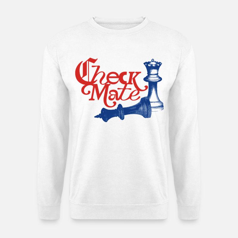 Check Mate Statement - Unisex Pullover - Weiß
