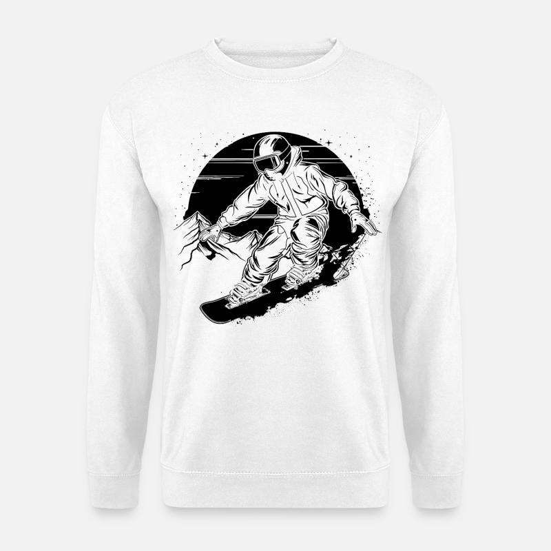 Snowboarder Skizze - Unisex Pullover - Weiß