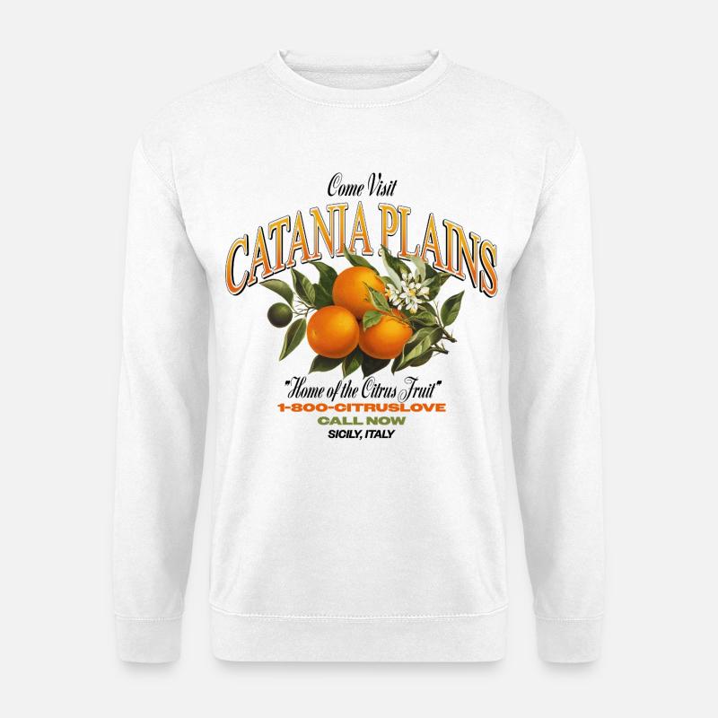 Catania Citrus Paradise Design - Unisex Pullover - Weiß