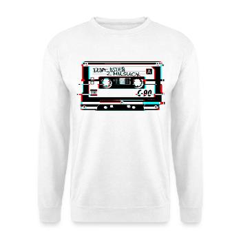 kassette glitch - Unisex Pullover - Weiß - Vorne