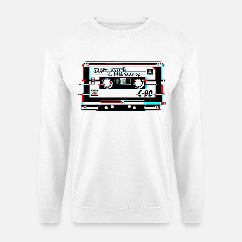 kassette glitch - Unisex Pullover - Weiß