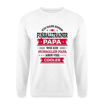 FUSSBALLTRAINERPAPA VATERTAG WEIHNACHTENGEBURTSTAG - Unisex Pullover - Weiß - Vorne