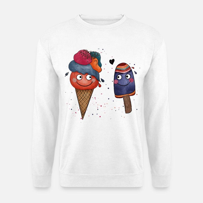 Icecream Summer Love Illustration - Unisex Pullover - Weiß