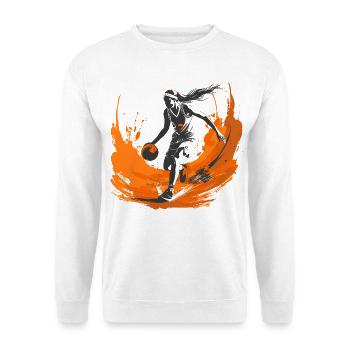 Basketballspielerin - Unisex Pullover - Weiß - Vorne