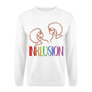 INKLUSION LINIENZEICHNUNG FRAUEN - Unisex Pullover - Weiß - Vorne