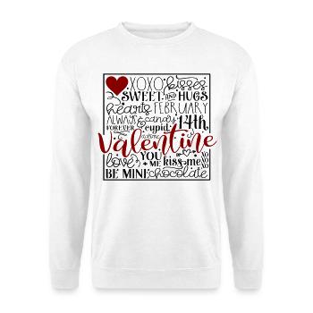 Saint-Valentin - Sweat-shirt Unisexe - blanc - Devant