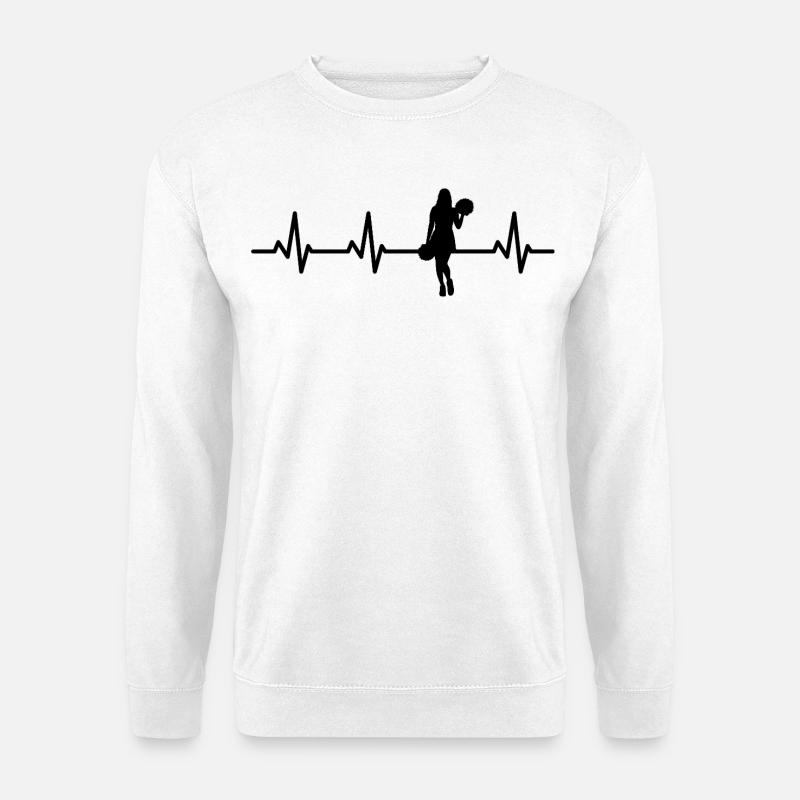 Cheerleaderin Herzlinie - Unisex Pullover - Weiß