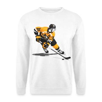 Eishockeyspieler - Unisex Pullover - Weiß - Vorne